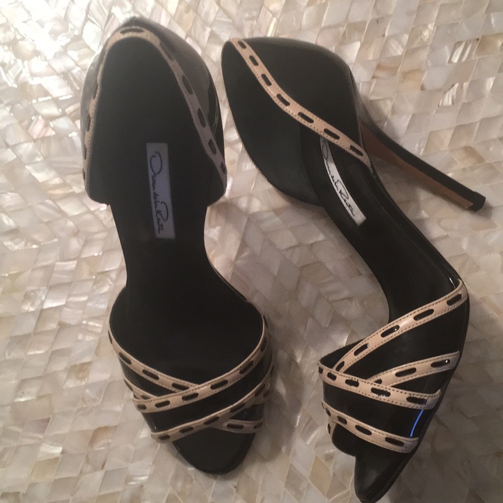 Oscar de la Renta patent pumps, black size 38